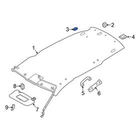 739c44ba0a Nissan Oe For Rogue 2014-2020 Right Headliner Cap