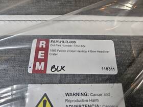 Fam-hlr-005 R.e.m. 1963 Falcon 2 Door Hardtop 4 Bow Headliner Crater Black