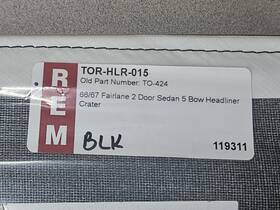 Tor-hlr-015 R.e.m. 66/67 Fairlane 2 Door Sedan 5 Bow Headliner Crater