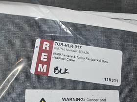 Tor-hlr-017 R.e.m. 68/69 Fairlane And Torino Fastback 5 Bow Headliner Crater Black