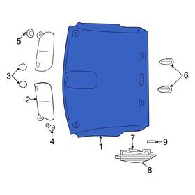 6kb25bd1ab Ram Oe For 1500 Classic 2019-2021 Headliner