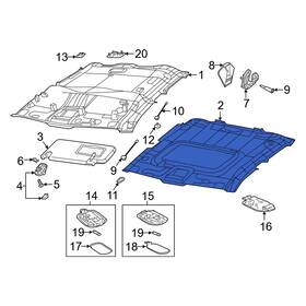 6ry92tx7ae Ram Oe For 1500 2020-2021 Headliner