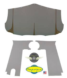 Repops It168 1941-1949 International Truck Kb6-kb14 Headliner And Side Panels Gray