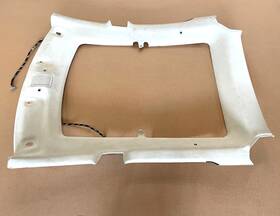 1045932-01-a Tesla 12-16 Model S Panoramic Roof Headliner Cover Trim Alcantara White Oem Btp1