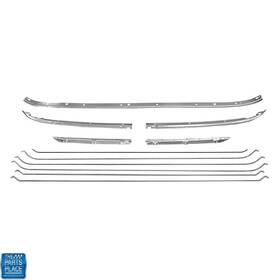 B1325 The Parts Place Inc. 1966-67 Chevy Ii Nova Interior Headliner Bow And Retainer Set 2 Door Hardtop 11 Pc