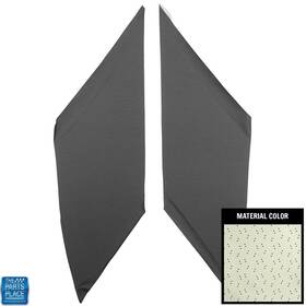In10243z The Parts Place Inc. 66-7 Gto Lemans Headliner Ear Muff Sail Panels Boards Assembled White Perforated