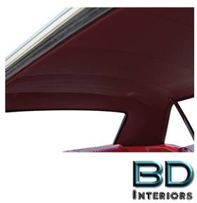 20-7055-809 Tmi Dark Red Replacement Headliner For 1966 And 1967 Ford Mustang Coupe