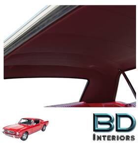 20-7255-809 Tmi Dark Red Replacement Headliner For 1966 And 1967 Ford Mustang Fastback