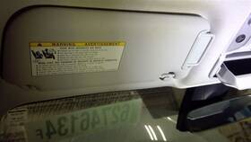 268-12685l Toyota Driver Sun Visor Prius Vin Fu 7th And 8th Digit Fits 19 10293161