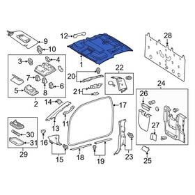 6331004320c0 Toyota Oe For Tacoma 2016-2020 Headliner