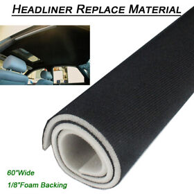 Lahfm42blk60084 Velvet Headliner Fabric For Acura Cl Csx El Rl Rsx Tl Tsx Black Replace Material