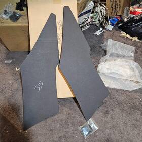 Eb-370 Year One 1970-1972 Oldsmobile Cutlass Supreme Headliner Sail Panel Boards Plain Black