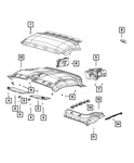 Genuine Mopar Headliner Bracket 68266844AA. Fixed Price $17.00.