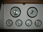 Gps Deluxe Gauge Set White Sterling Veethree Instruments Speedo, Tach 69655. Fixed Price $409.00.