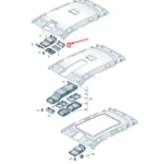 New Volkswagen Tiguan AD1 Overhead Console Cover 5NN86707182V. Fixed Price $59.81.