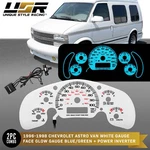 Blue Green White Face Glow Gauge Overlay For 96-98 Chevy/gmc Astro/safari Van. Fixed Price $46.95.