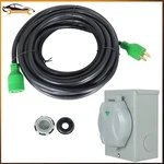 50FT 4PRONG Amp Generator Inlet Box Extension Cable Combo Nema L14-30. Fixed Price $96.95.