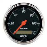 Auto Meter 1487 Gauge Speedo 3 1/8 120MPH Electric Prog W/lcd Odo Designer Black. Fixed Price $228.82.