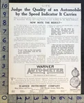 1912 Warner Instrument Auto-meter Model M2 Speed Chromo Beloit Car Ad FC7488. Fixed Price $21.95.
