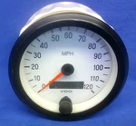 Nos Vintage Vdo 437201 120MPH Cockpit White Speedometer 3-1/8". Fixed Price $99.99.