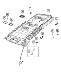 Genuine Mopar Headliner 6UJ17DX9AB. Fixed Price $2112.58.