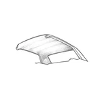 HL-FF-HT-63-WT Scott Drake 63-65 Falcon Headliner Hardtop (white). Fixed Price $204.95.