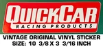 Quickcar Racing Products - Vintage Original Vinyl Decal Sticker. Fixed Price $9.39.