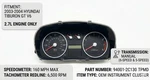 2003-2004 Hyundai Tiburon Gt V6 Manual Speedometer Cluster 94001-2C130. Fixed Price $55.00.