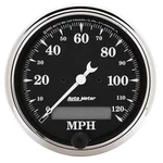 Auto Meter 1787 Gauge Speedo 3 1/8 120MPH Electric Prog W/lcd Odo Old Tyme Black. Fixed Price $230.99.