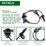 Fit Honda Cr-v 2007-2011 Rear Abs Sensor Set Driver & Passenger Side 2.4L. Fixed Price $24.21.