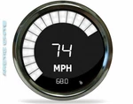 Intellitronix MS9222W Led Digital Memory Speedometer 3-3/8" Chrome White. Fixed Price $157.19.