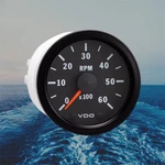 Vdo Cockpit Vision Tachometer Gauge 6000 Rpm 52MM 2" 12V + Three Prong Connector. Fixed Price $174.98.