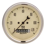 Autometer 3-3/8IN 120MPH Antique Beige Elec. Programmable Speedometer W/ Wheel. Fixed Price $331.59.