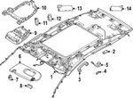 Genuine Nissan Headliner Bracket 73980-7BA0B. Fixed Price $21.89.