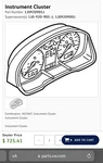 Genuine Volkswagen 1999-2002 Golf Instrument Cluster Jetta 1J0-920-905-J. Fixed Price $200.00.