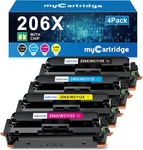 206X Toner Cartridges 4 Pack W/ Chip Compatible 206A Bcym Color Laser Jet Pro. Fixed Price $34.99.
