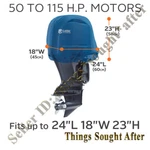 50-115 Hp Outboard Boat Motor Cover Mercury Johnson Yamaha Honda Suzuki & Others. Fixed Price $44.95.