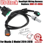 Front Headlight Wiring Harness For Mazda 2014-2018 3 Replace BHN1-51-0K6A. Fixed Price $28.39.