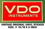 Vdo Instruments Vintage Original Vinyl Decal Sticker Drag Racing-performance. Fixed Price $5.09.