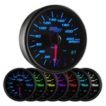 Glowshift In-dash 220 Kph Speedometer Gauge Kit 3-3/4" 95MM, Black 7 Color. Fixed Price $74.97.