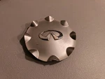 2002-2004 Oem Infiniti I35 Silver Center Cap #40315-AR200 Fair Condition (#4). Fixed Price $5.99.