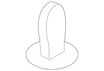 Genuine Volvo Headliner Clip 1385392. Fixed Price $22.26.