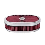 12" Oval Super Flow Thru Air Cleaner Washable Sbc Chevy Ford 5-1/8 Carb Neck. Fixed Price $31.50.