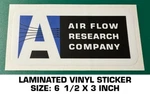 Air Flow Research Company Vinyl Decal Sticker-vintage Racing-nascar-drag-nhra. Fixed Price $9.42.