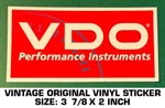 Vdo Performance Instruments - Vintage Original Vinyl Decal Sticker Drag Racing. Fixed Price $5.09.