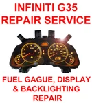 Infiniti G35X 2005-2007 Instrument Gauge Cluster Repair. Fixed Price $139.00.