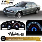 Blue Glow Gauge Black Overlay For 03-05 Lincoln Ls Instrument Cluster. Fixed Price $54.95.