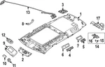 Genuine Nissan Roof Bezel 73966-6TA2A. Fixed Price $36.21.
