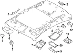 Genuine Nissan Headliner Rear Bracket 73980-6CA0C. Fixed Price $12.36.