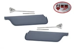 1965 - 1966 Mustang, Pair Of Med. Blue Visors W/ Bracket & Rod Assemblies. Fixed Price $152.24.